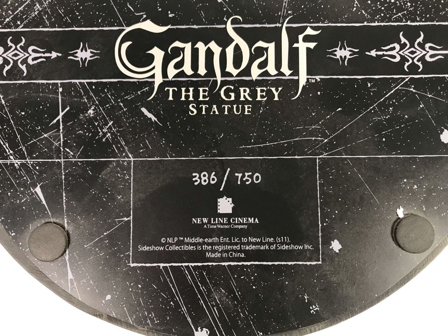 Limited Edition Sideshow Collectibles The Lord Of The Rings Gandalf The Grey Statue 386 Of 750 With Box 17'H [Photo 24]