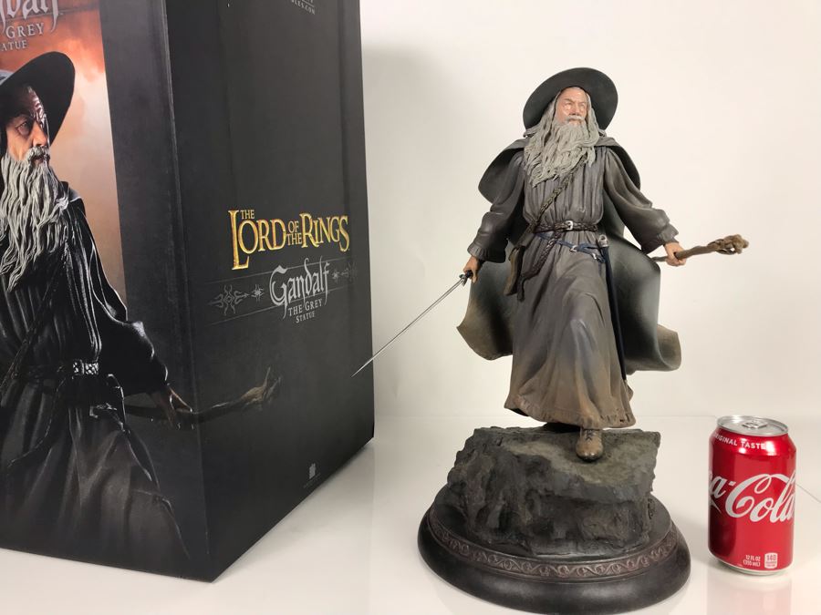 Limited Edition Sideshow Collectibles The Lord Of The Rings Gandalf The Grey Statue 386 Of 750 With Box 17'H