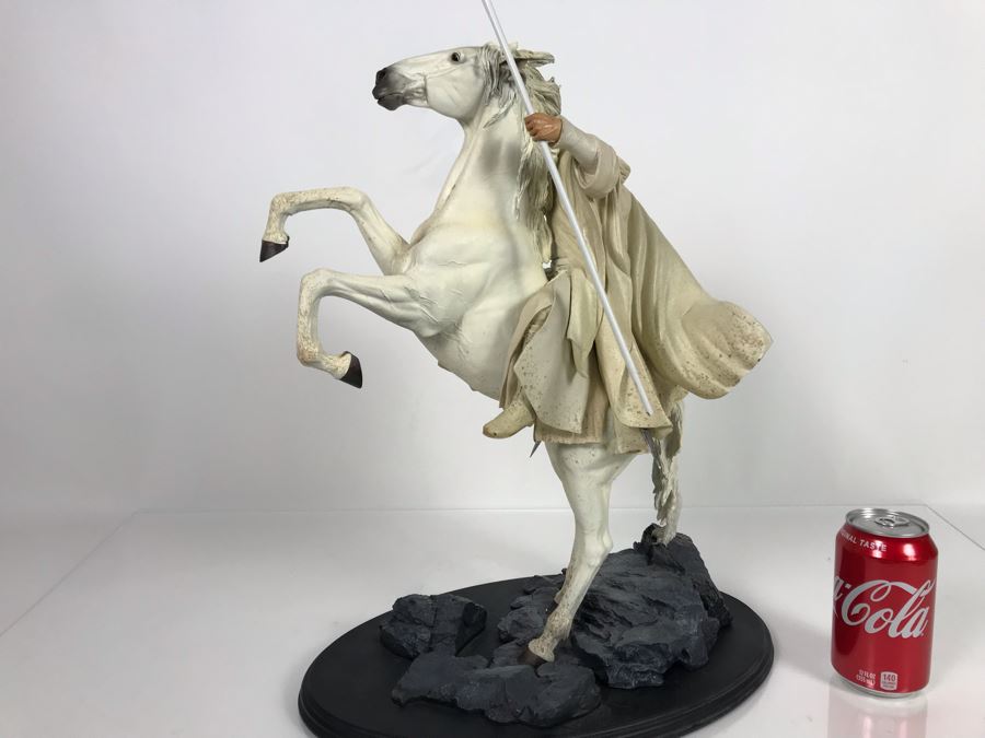 Limited Edition The Lord Of The Rings The Return Of The King Gandalf On Shadowfax Sculpture Brigitte Wuest Sculptor Sideshow Weta Collectibles With Box 20H [Photo 15]