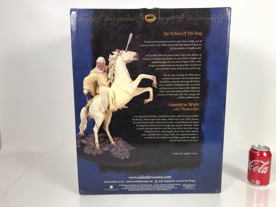 Limited Edition The Lord Of The Rings The Return Of The King Gandalf On Shadowfax Sculpture Brigitte Wuest Sculptor Sideshow Weta Collectibles With Box 20H [Photo 22]