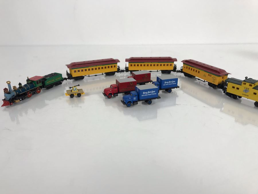 Disneyland's Main Street USA Miniature Model Board COMPLETE FIRST EDITION / Individually HAND SIGNED Models With Original Boxes By Robert Olszewski With Signed Michael Broggie Train And Accessories 6' X 3' Estimate $20,000-$35,000 (SEE DESCRIPTION) [Photo 51]