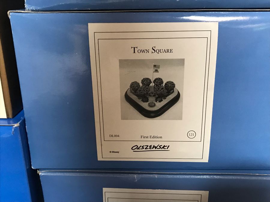 Disneyland's Main Street USA Miniature Model Board COMPLETE FIRST EDITION / Individually HAND SIGNED Models With Original Boxes By Robert Olszewski With Signed Michael Broggie Train And Accessories 6' X 3' Estimate $20,000-$35,000 (SEE DESCRIPTION) [Photo 79]