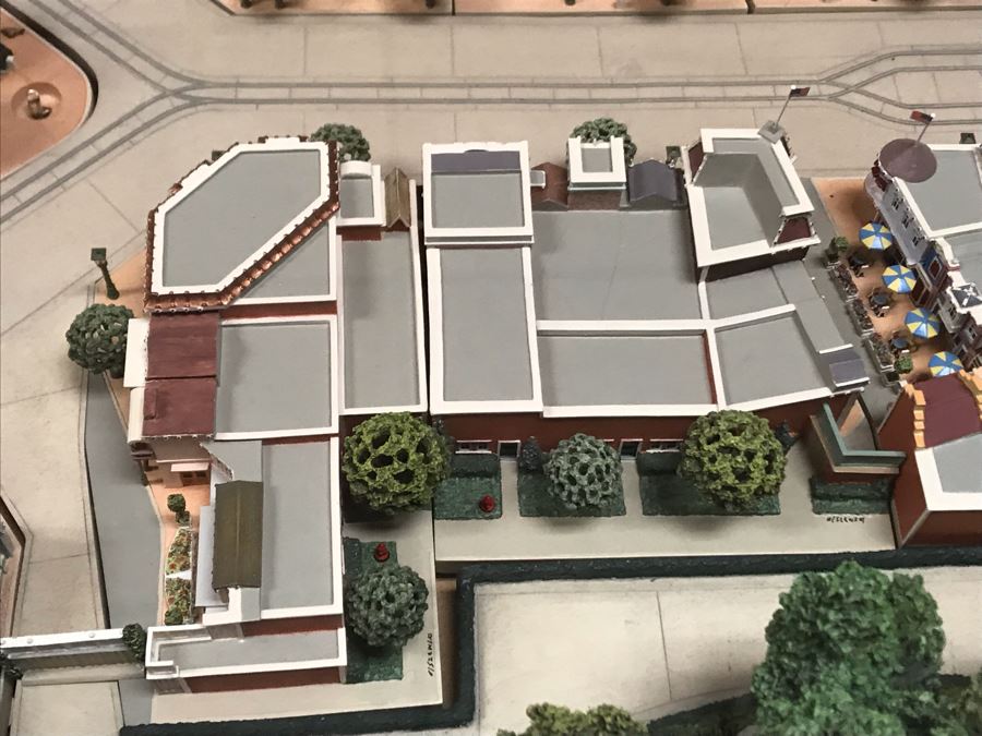 Disneyland's Main Street USA Miniature Model Board COMPLETE FIRST EDITION / Individually HAND SIGNED Models With Original Boxes By Robert Olszewski With Signed Michael Broggie Train And Accessories 6' X 3' Estimate $20,000-$35,000 (SEE DESCRIPTION) [Photo 26]