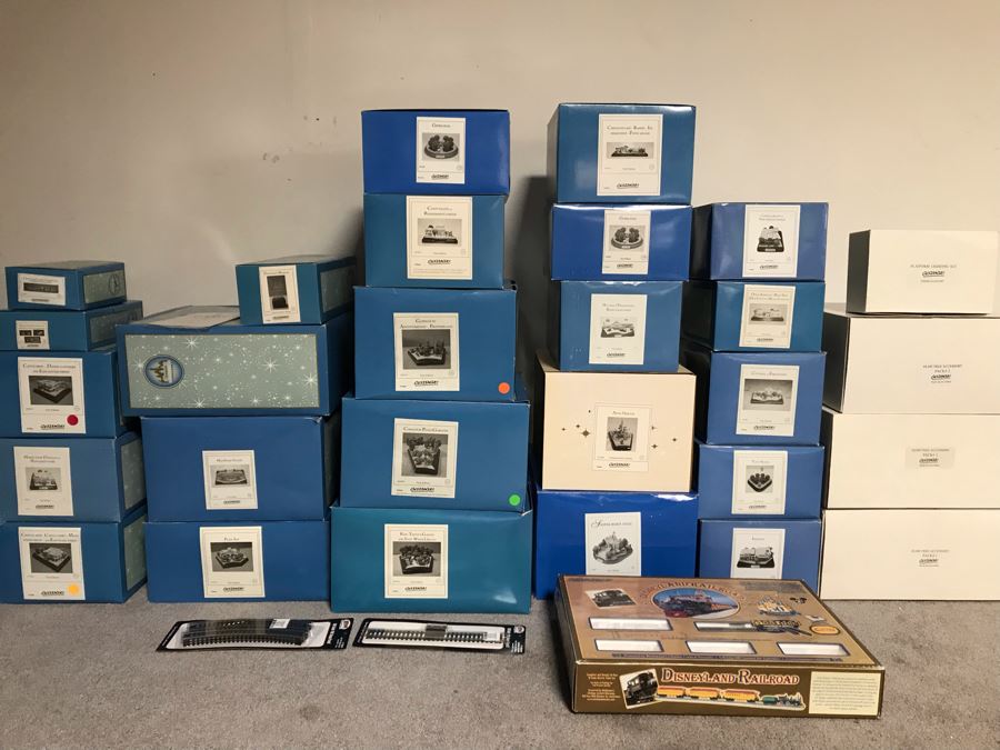 Disneyland's Main Street USA Miniature Model Board COMPLETE FIRST EDITION / Individually HAND SIGNED Models With Original Boxes By Robert Olszewski With Signed Michael Broggie Train And Accessories 6' X 3' Estimate $20,000-$35,000 (SEE DESCRIPTION) [Photo 30]