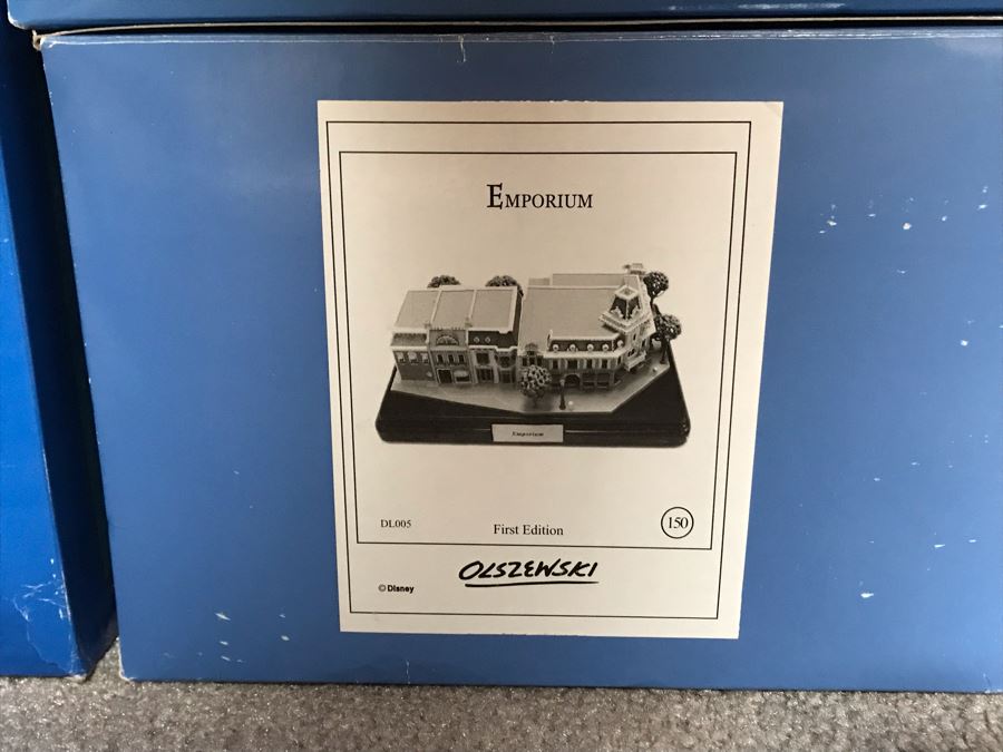 Disneyland's Main Street USA Miniature Model Board COMPLETE FIRST EDITION / Individually HAND SIGNED Models With Original Boxes By Robert Olszewski With Signed Michael Broggie Train And Accessories 6' X 3' Estimate $20,000-$35,000 (SEE DESCRIPTION) [Photo 80]