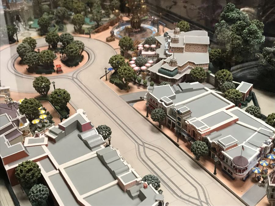 Disneyland's Main Street USA Miniature Model Board COMPLETE FIRST EDITION / Individually HAND SIGNED Models With Original Boxes By Robert Olszewski With Signed Michael Broggie Train And Accessories 6' X 3' Estimate $20,000-$35,000 (SEE DESCRIPTION) [Photo 29]
