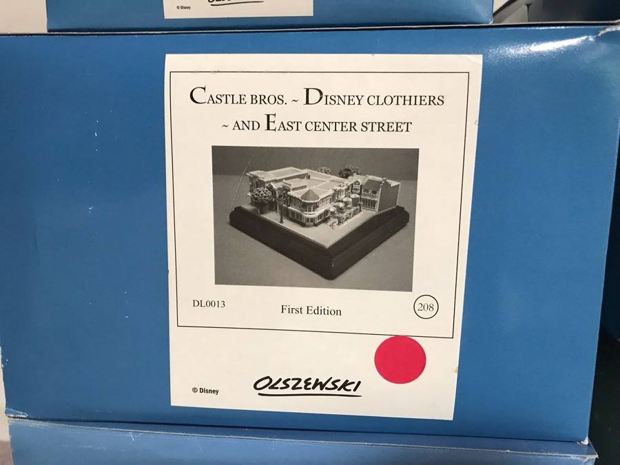 Disneyland's Main Street USA Miniature Model Board COMPLETE FIRST EDITION / Individually HAND SIGNED Models With Original Boxes By Robert Olszewski With Signed Michael Broggie Train And Accessories 6' X 3' Estimate $20,000-$35,000 (SEE DESCRIPTION) [Photo 59]