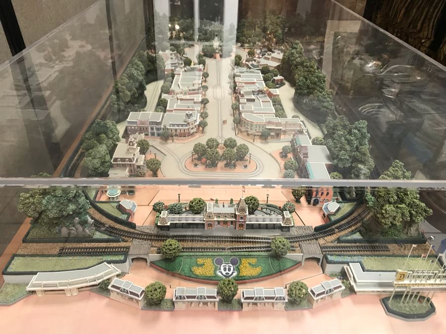 Disneyland's Main Street USA Miniature Model Board COMPLETE FIRST EDITION / Individually HAND SIGNED Models With Original Boxes By Robert Olszewski With Signed Michael Broggie Train And Accessories 6' X 3' Estimate $20,000-$35,000 (SEE DESCRIPTION) [Photo 2]