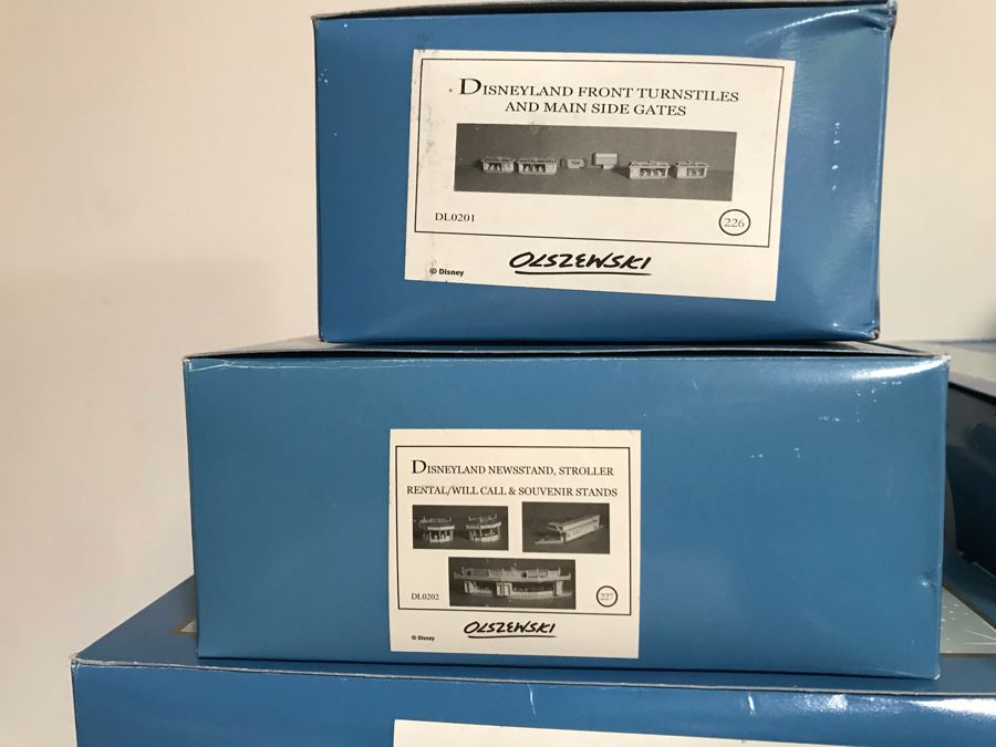 Disneyland's Main Street USA Miniature Model Board COMPLETE FIRST EDITION / Individually HAND SIGNED Models With Original Boxes By Robert Olszewski With Signed Michael Broggie Train And Accessories 6' X 3' Estimate $20,000-$35,000 (SEE DESCRIPTION) [Photo 58]