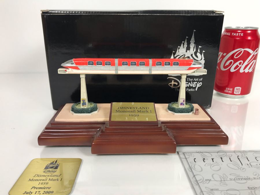 Disneyland's Main Street USA Miniature Model Board COMPLETE FIRST EDITION / Individually HAND SIGNED Models With Original Boxes By Robert Olszewski With Signed Michael Broggie Train And Accessories 6' X 3' Estimate $20,000-$35,000 (SEE DESCRIPTION) [Photo 112]