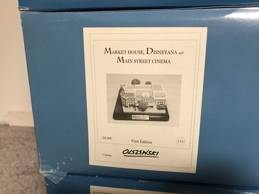 Disneyland's Main Street USA Miniature Model Board COMPLETE FIRST EDITION / Individually HAND SIGNED Models With Original Boxes By Robert Olszewski With Signed Michael Broggie Train And Accessories 6' X 3' Estimate $20,000-$35,000 (SEE DESCRIPTION) [Photo 60]