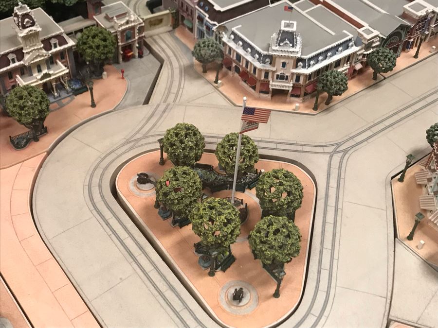 Disneyland's Main Street USA Miniature Model Board COMPLETE FIRST EDITION / Individually HAND SIGNED Models With Original Boxes By Robert Olszewski With Signed Michael Broggie Train And Accessories 6' X 3' Estimate $20,000-$35,000 (SEE DESCRIPTION) [Photo 14]