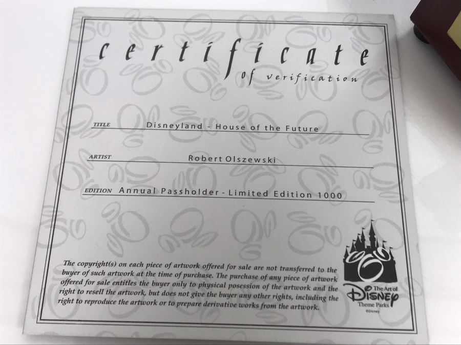 Disneyland's Main Street USA Miniature Model Board COMPLETE FIRST EDITION / Individually HAND SIGNED Models With Original Boxes By Robert Olszewski With Signed Michael Broggie Train And Accessories 6' X 3' Estimate $20,000-$35,000 (SEE DESCRIPTION) [Photo 101]