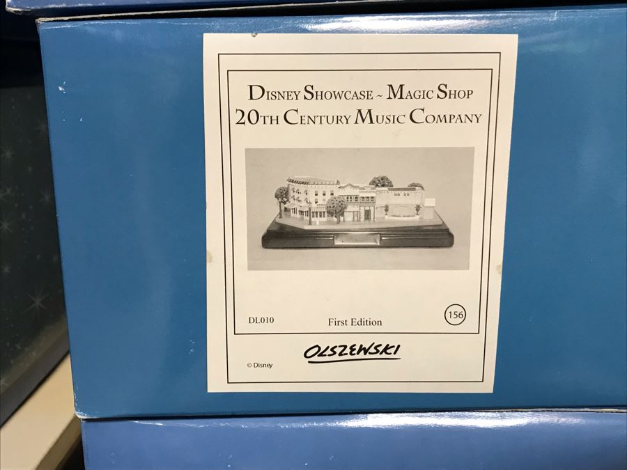 Disneyland's Main Street USA Miniature Model Board COMPLETE FIRST EDITION / Individually HAND SIGNED Models With Original Boxes By Robert Olszewski With Signed Michael Broggie Train And Accessories 6' X 3' Estimate $20,000-$35,000 (SEE DESCRIPTION) [Photo 77]