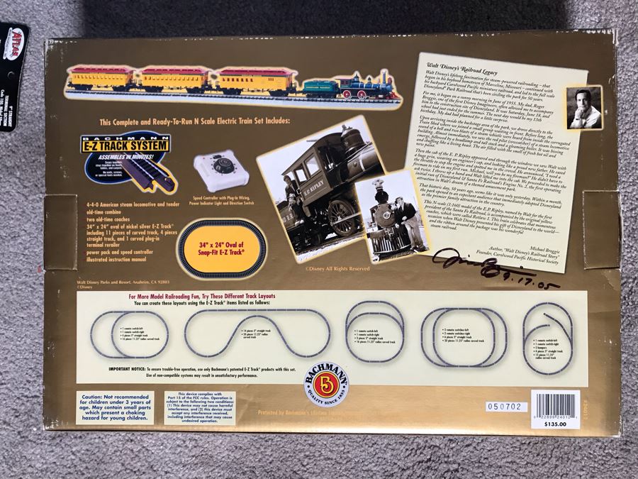 Disneyland's Main Street USA Miniature Model Board COMPLETE FIRST EDITION / Individually HAND SIGNED Models With Original Boxes By Robert Olszewski With Signed Michael Broggie Train And Accessories 6' X 3' Estimate $20,000-$35,000 (SEE DESCRIPTION) [Photo 35]