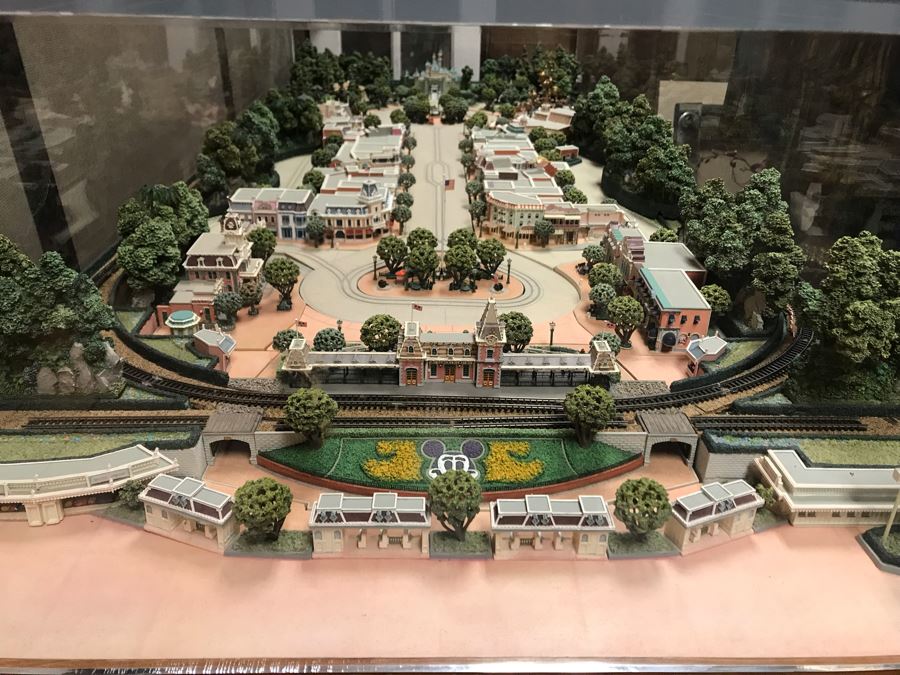 Disneyland's Main Street USA Miniature Model Board COMPLETE FIRST EDITION / Individually HAND SIGNED Models With Original Boxes By Robert Olszewski With Signed Michael Broggie Train And Accessories 6' X 3' Estimate $20,000-$35,000 (SEE DESCRIPTION) [Photo 3]