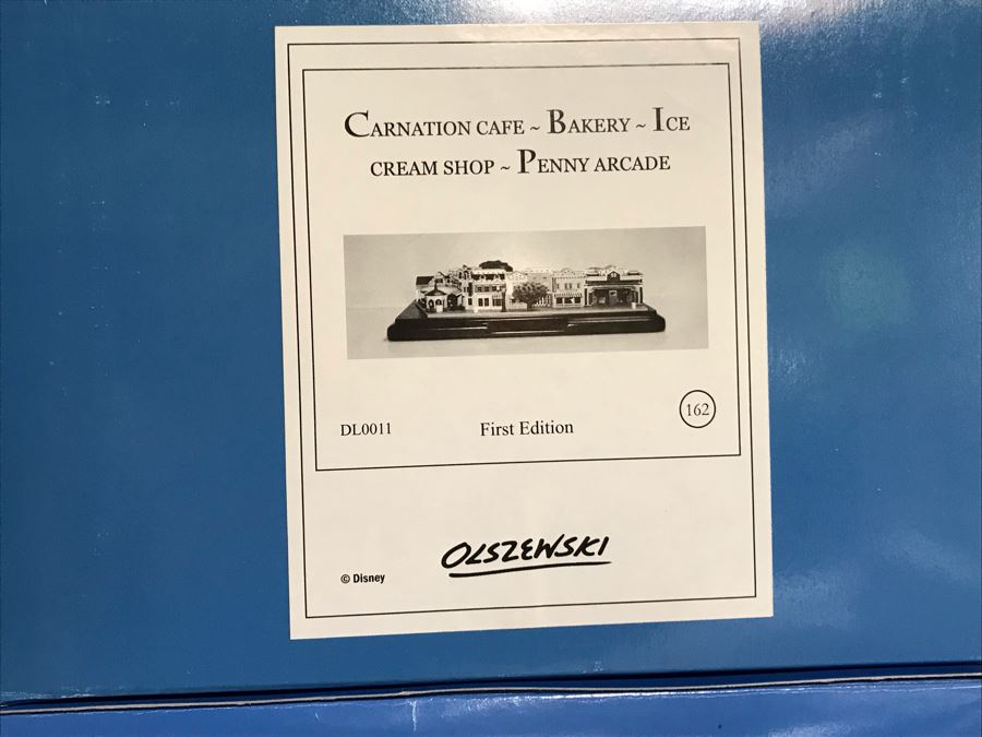 Disneyland's Main Street USA Miniature Model Board COMPLETE FIRST EDITION / Individually HAND SIGNED Models With Original Boxes By Robert Olszewski With Signed Michael Broggie Train And Accessories 6' X 3' Estimate $20,000-$35,000 (SEE DESCRIPTION) [Photo 75]