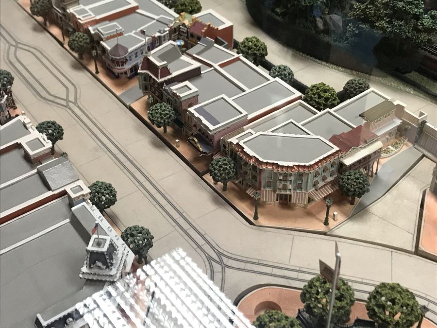 Disneyland's Main Street USA Miniature Model Board COMPLETE FIRST EDITION / Individually HAND SIGNED Models With Original Boxes By Robert Olszewski With Signed Michael Broggie Train And Accessories 6' X 3' Estimate $20,000-$35,000 (SEE DESCRIPTION) [Photo 12]