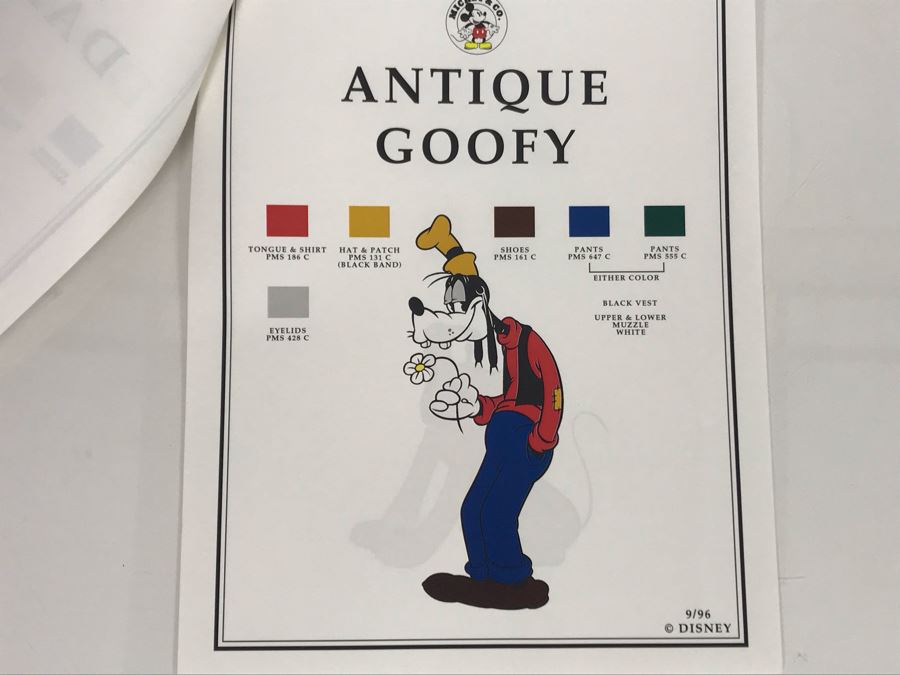 Color Palettes Guide For Antique Mickey Mouse, Minnie Mouse, Donald Duck, Daisy Duck, Goofy And Pluto [Photo 8]