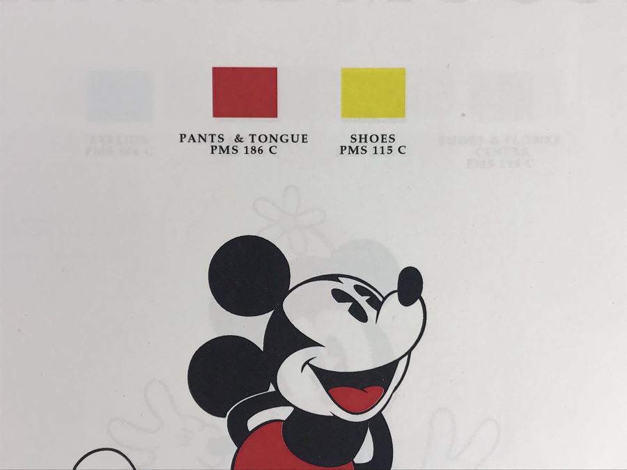 Color Palettes Guide For Antique Mickey Mouse, Minnie Mouse, Donald Duck, Daisy Duck, Goofy And Pluto [Photo 3]