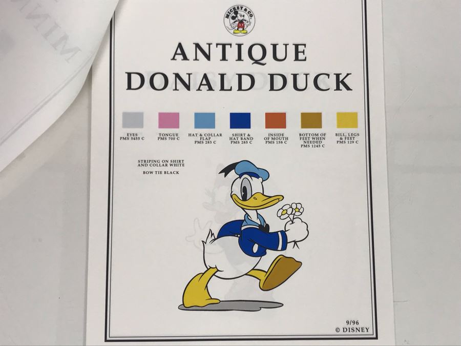 Color Palettes Guide For Antique Mickey Mouse, Minnie Mouse, Donald Duck, Daisy Duck, Goofy And Pluto [Photo 6]