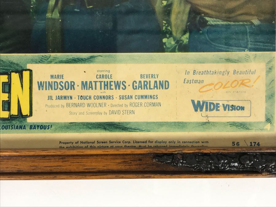 Swamp Women 1956 Movie Poster Lobby Card Featuring Actress Carole Mathews Woolner Bros. Productions Framed 15 X 12 [Photo 3]