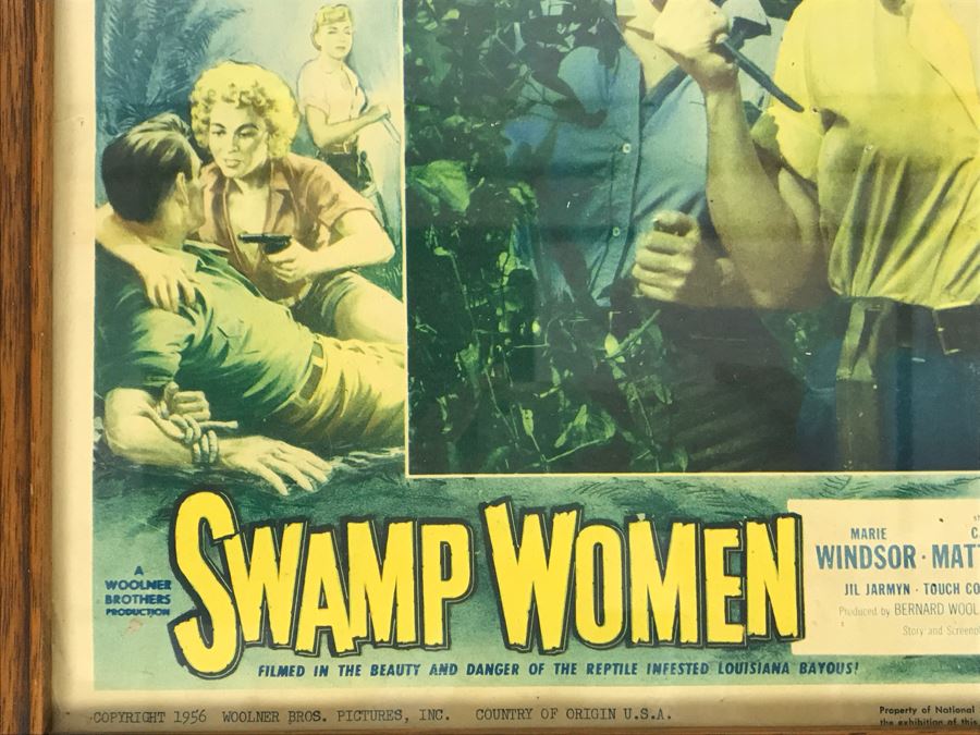 Swamp Women 1956 Movie Poster Lobby Card Featuring Actress Carole Mathews Woolner Bros. Productions Framed 15 X 12 [Photo 2]