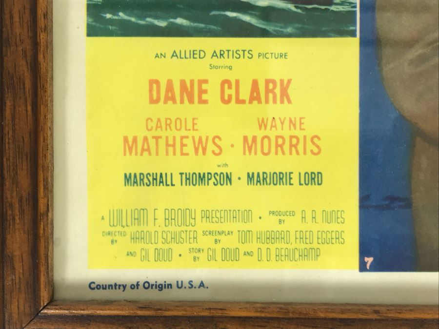 Port Of Hell 1954 Movie Poster Lobby Card Featuring Actress Carole Mathews Allied Artist Picture Framed 15 X 12 [Photo 6]