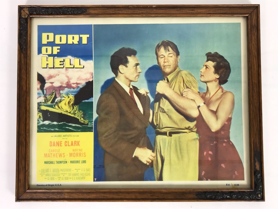 Port Of Hell 1954 Movie Poster Lobby Card Featuring Actress Carole Mathews Allied Artist Picture Framed 15 X 12 [Photo 1]