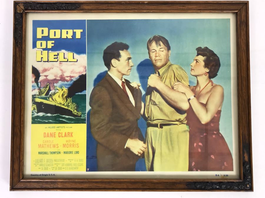 Port Of Hell 1954 Movie Poster Lobby Card Featuring Actress Carole Mathews Allied Artist Picture Framed 15 X 12 [Photo 2]