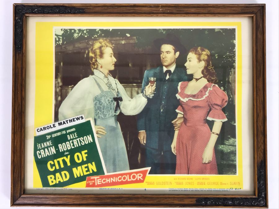 City Of Bad Men 1953 Movie Poster Lobby Card Featuring Actress Carole Mathews 20th Century Fox Film Corp Framed 15 X 12 [Photo 2]