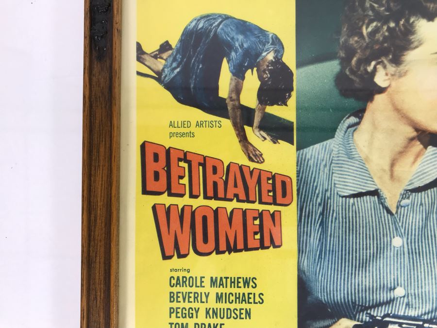 Betrayed Women 1955 Movie Poster Lobby Card Featuring Actress Carole Mathews Allied Artists Framed 15 X 12 [Photo 4]