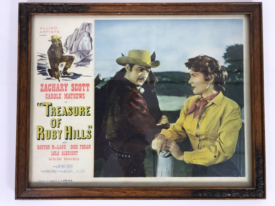 Treasure Of Ruby Hills 1955 Movie Poster Lobby Card Featuring Actress Carole Mathews Allied Artists Framed 15 X 12 [Photo 2]