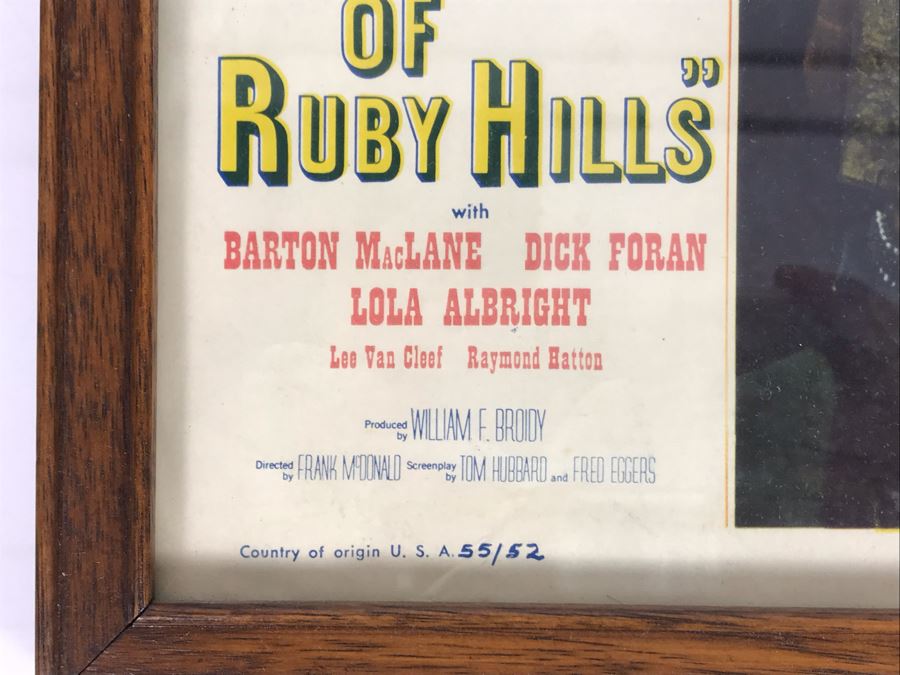 Treasure Of Ruby Hills 1955 Movie Poster Lobby Card Featuring Actress Carole Mathews Allied Artists Framed 15 X 12 [Photo 6]