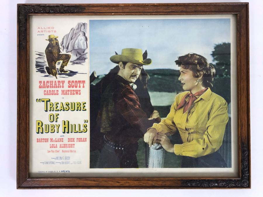 Treasure Of Ruby Hills 1955 Movie Poster Lobby Card Featuring Actress Carole Mathews Allied Artists Framed 15 X 12 [Photo 1]