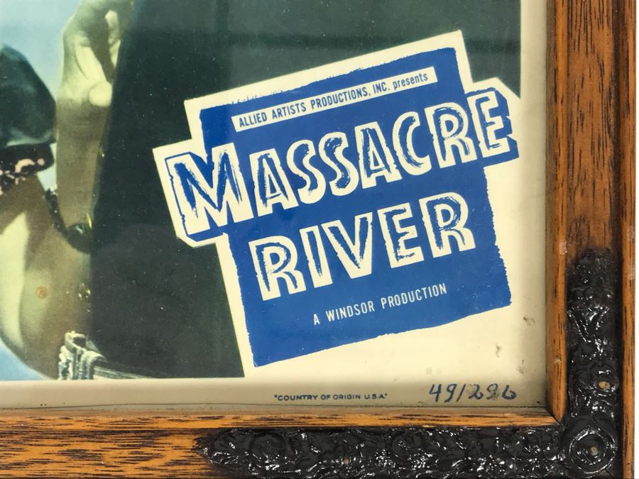 Massacre River 1949 Movie Poster Lobby Card Featuring Actress Carole Mathews Allied Artists Framed 15 X 12 [Photo 4]