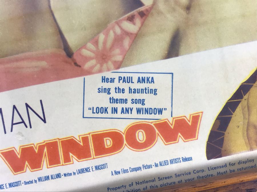 Look In Any Window 1961 Movie Poster Lobby Card Featuring Actress Carole Mathews Allied Artists Framed 15 X 12 [Photo 7]