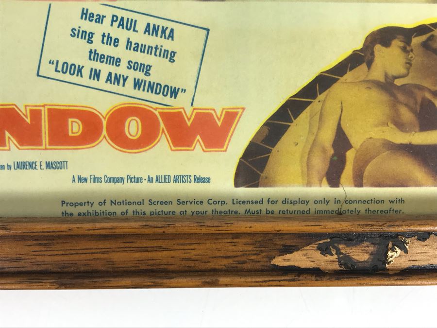 Look In Any Window 1961 Movie Poster Lobby Card Featuring Actress Carole Mathews Allied Artists Framed 15 X 12 [Photo 8]