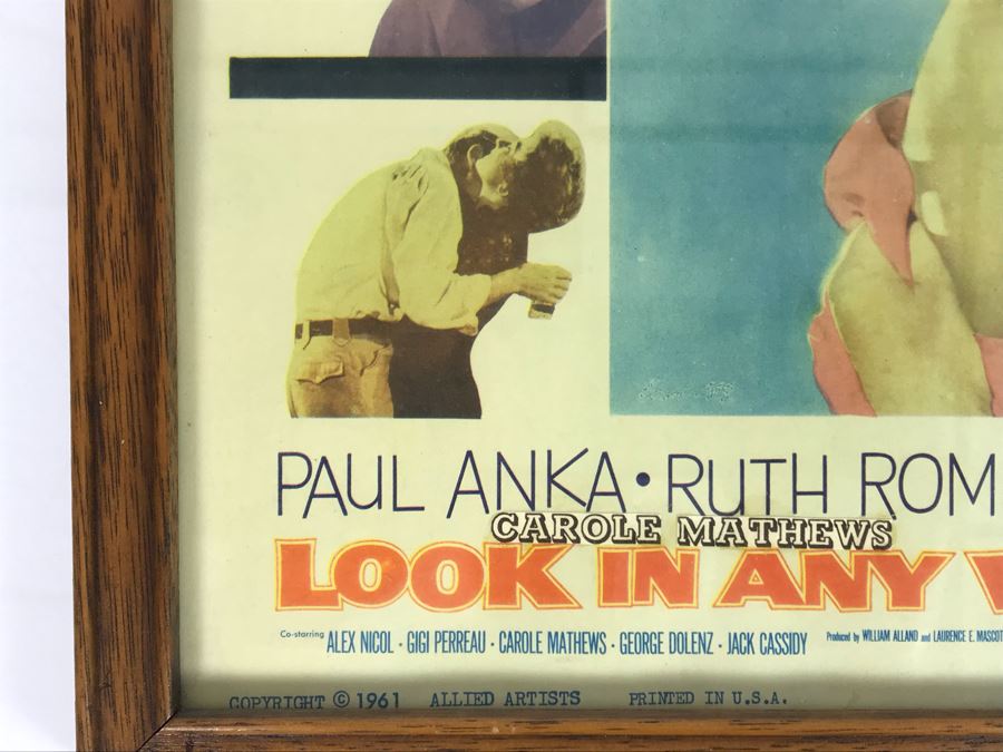 Look In Any Window 1961 Movie Poster Lobby Card Featuring Actress Carole Mathews Allied Artists Framed 15 X 12 [Photo 4]