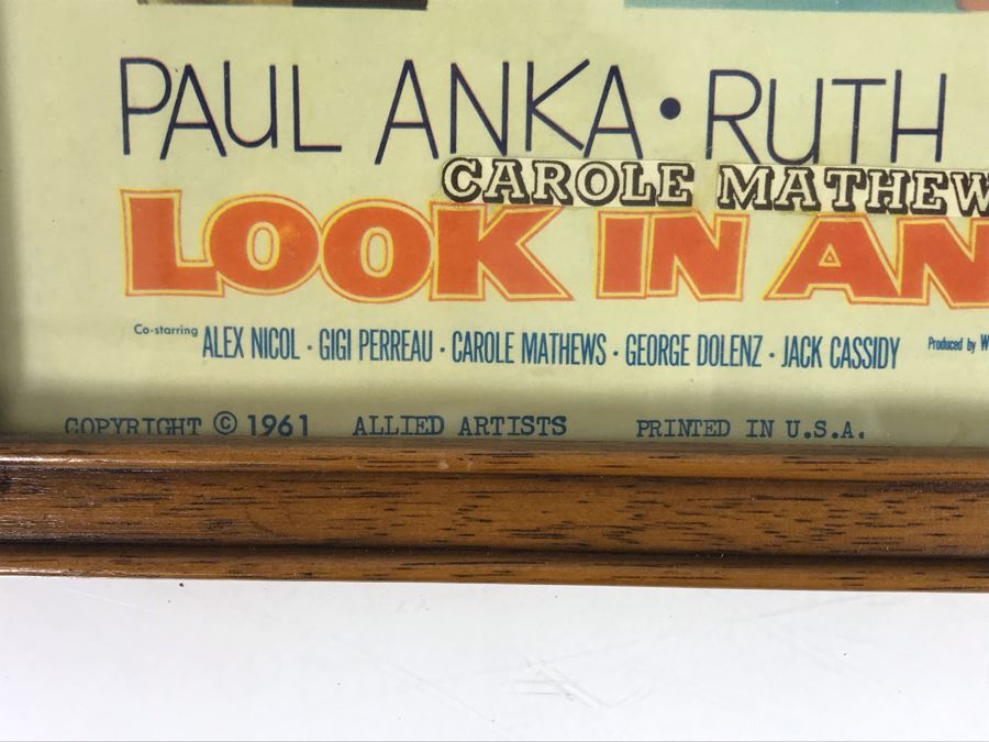 Look In Any Window 1961 Movie Poster Lobby Card Featuring Actress Carole Mathews Allied Artists Framed 15 X 12 [Photo 9]
