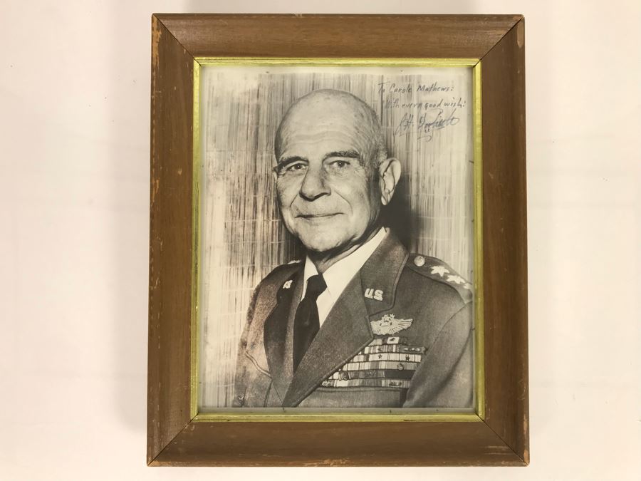 SIGNED J.H. Jimmy Doolittle American Military General And Aviation Pioneer Photograph Personalized To Actress Carole Mathews 10 X 12 [Photo 3]
