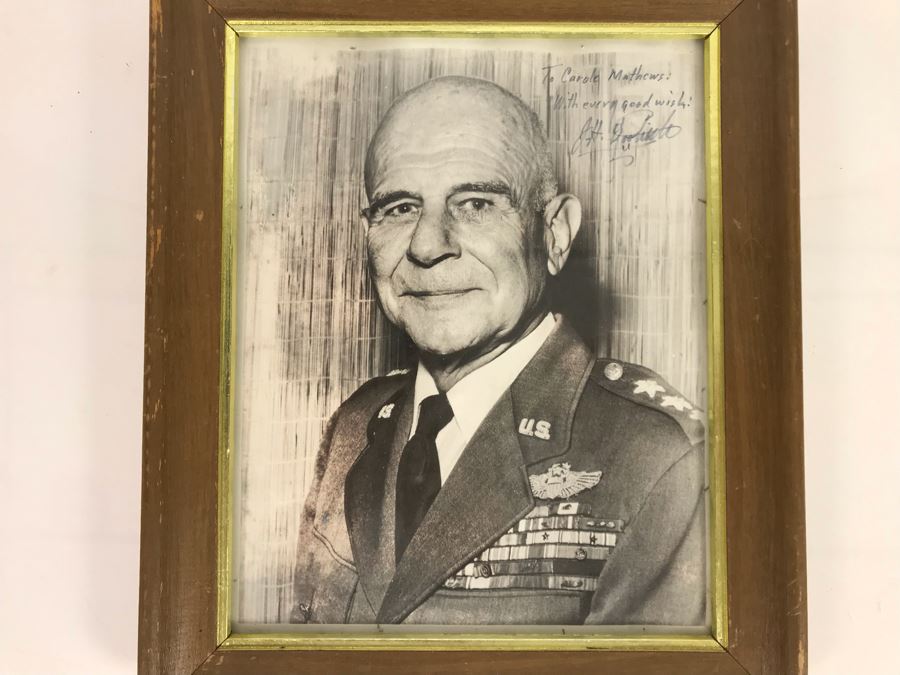 SIGNED J.H. Jimmy Doolittle American Military General And Aviation Pioneer Photograph Personalized To Actress Carole Mathews 10 X 12 [Photo 1]