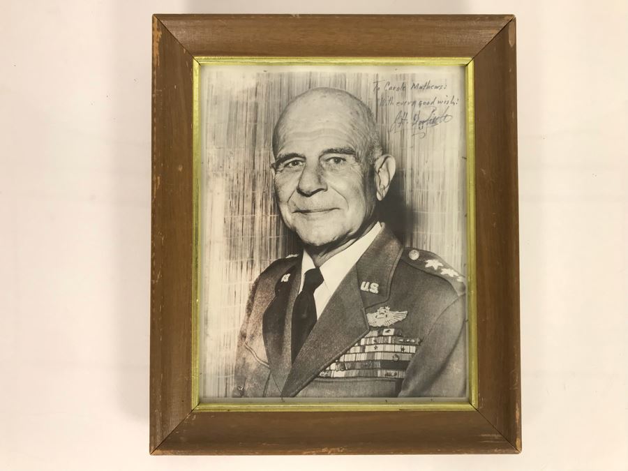 SIGNED J.H. Jimmy Doolittle American Military General And Aviation Pioneer Photograph Personalized To Actress Carole Mathews 10 X 12 [Photo 2]
