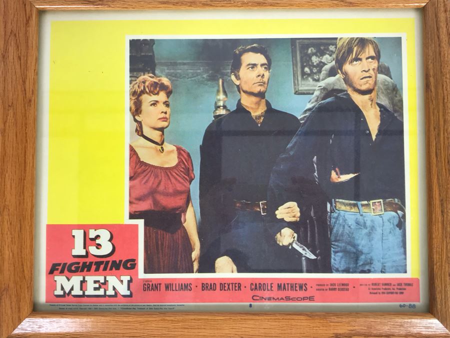 13 Fighting Men 1960 Movie Poster Lobby Card Featuring Actress Carole 20th Century Fox Film Corp Framed 16 X 13 [Photo 2]