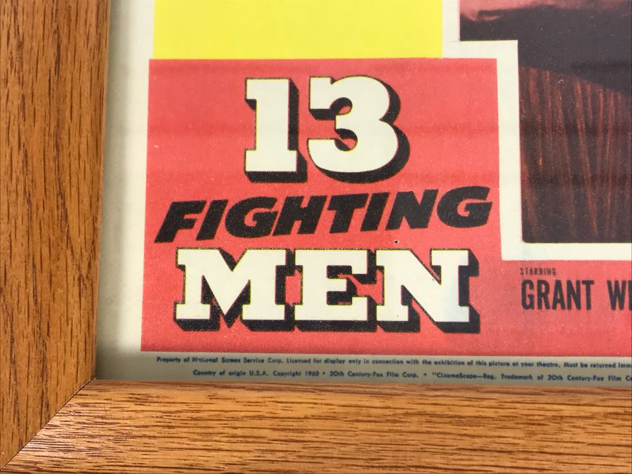 13 Fighting Men 1960 Movie Poster Lobby Card Featuring Actress Carole 20th Century Fox Film Corp Framed 16 X 13 [Photo 5]