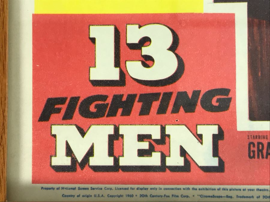 13 Fighting Men 1960 Movie Poster Lobby Card Featuring Actress Carole 20th Century Fox Film Corp Framed 16 X 13 [Photo 8]