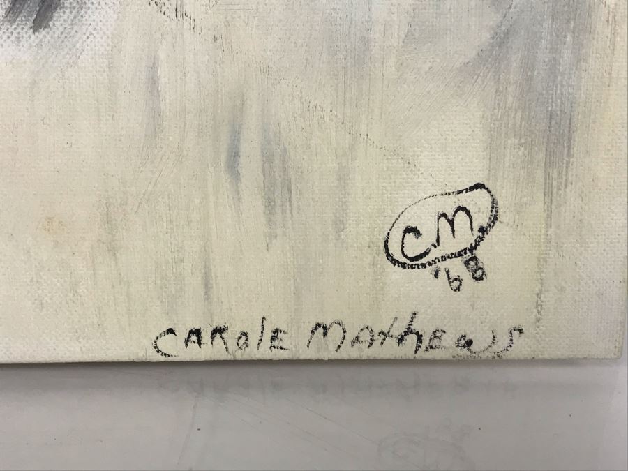 Original 1968 Painting By Actress Carole Mathews Of Her Dog 10 X 14 [Photo 6]