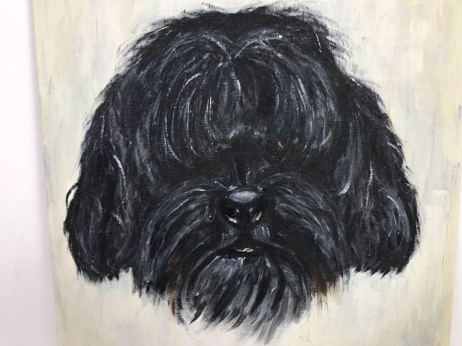 Original 1968 Painting By Actress Carole Mathews Of Her Dog 10 X 14 [Photo 4]