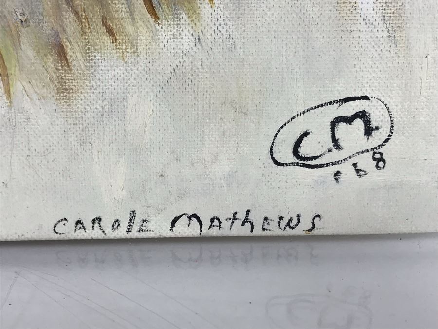 Original 1968 Painting By Actress Carole Mathews Of Her Dog 10 X 14 [Photo 5]