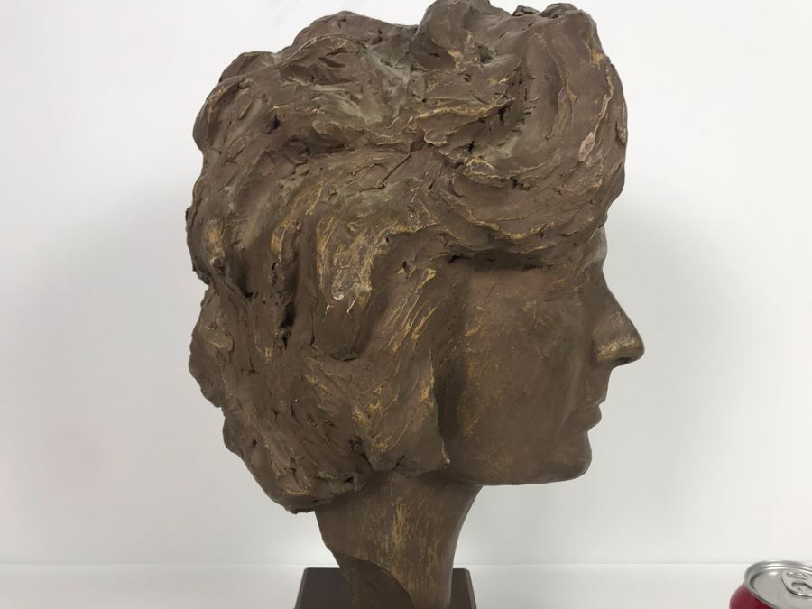 Original Signed Portrait Sculpture By Milton Nickelsen Of Actress Carole Mathews 8W X 16H [Photo 12]